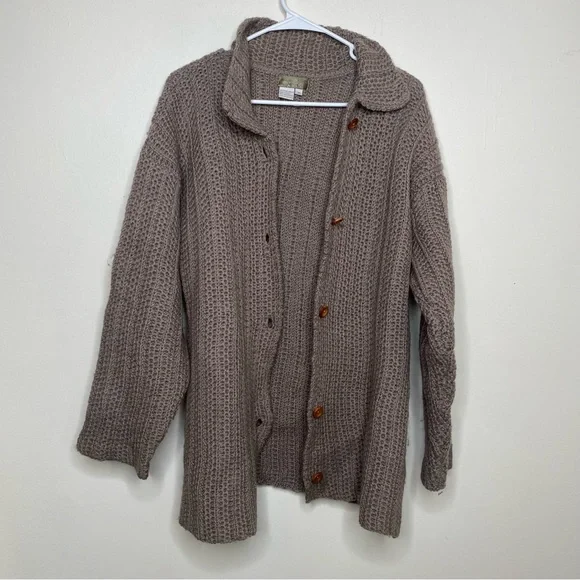 The Territory Ahead Wool Chunky Knit Cardigan Sweater - Picture 3 of 8